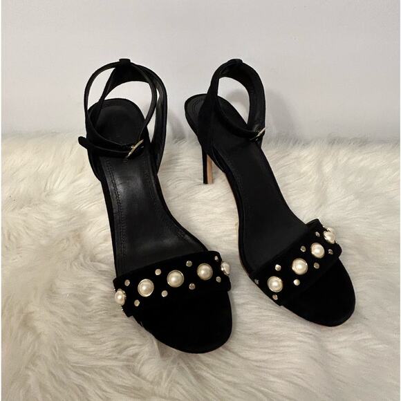 SANDRO NINA PEARLS HEELS (BLACK) SIZE 39 New in box - Picture 5 of 15